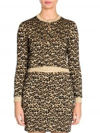 Lurex Leopard Print Cardigan at Saks Fifth Avenue